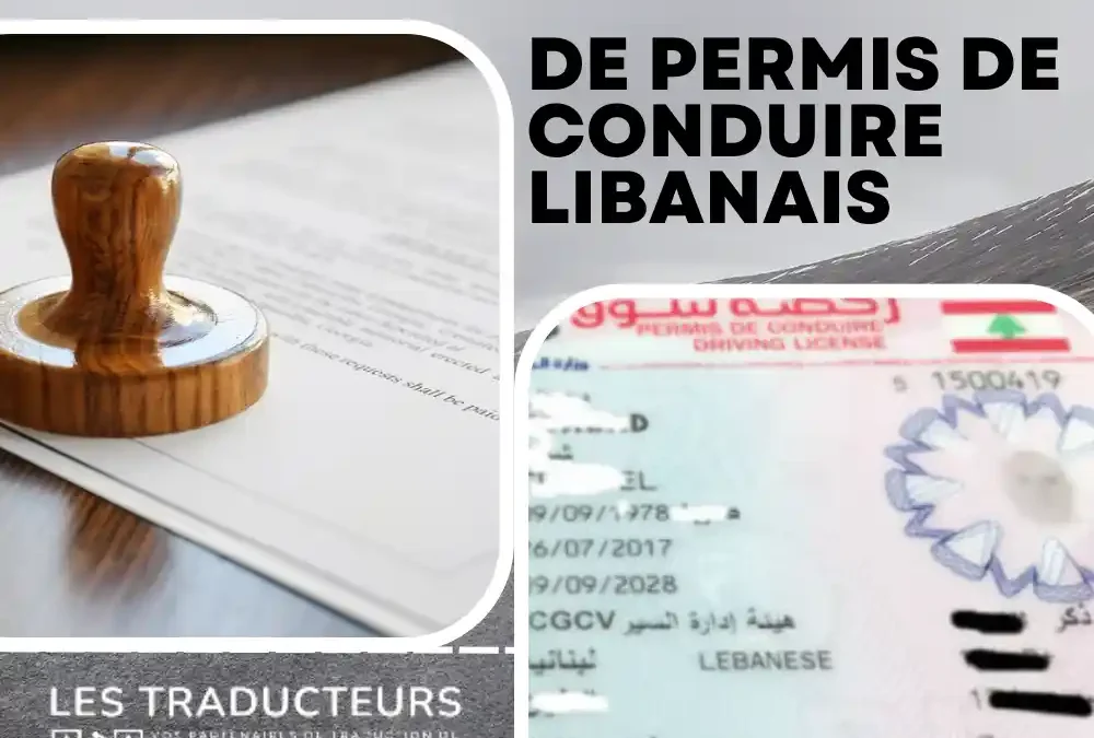 traduction de permis de conduire libanais