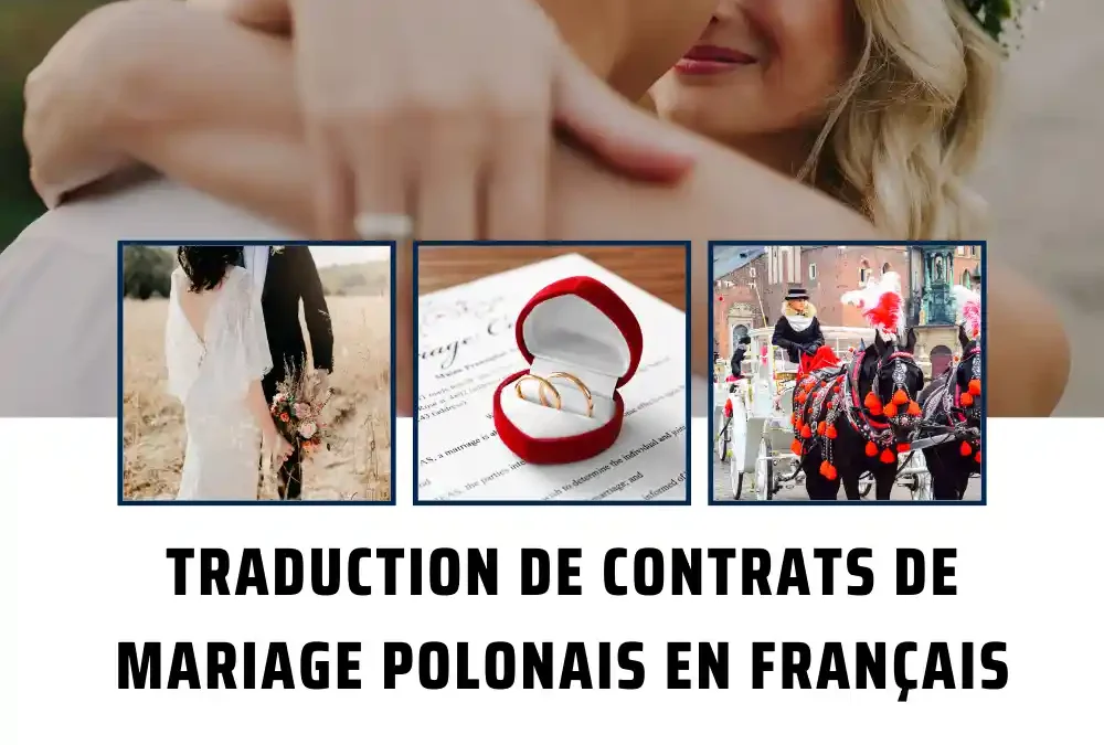 Traduction de Contrats de Mariage Polonais en Français