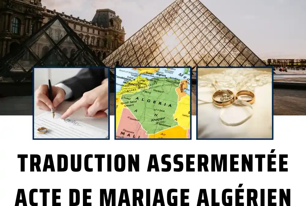 Traduction assermentée acte de mariage algérien