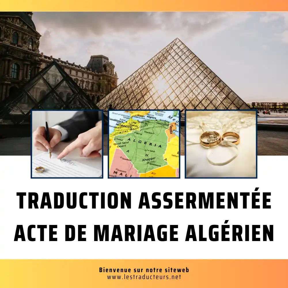 traduction assermentée acte de mariage algérien